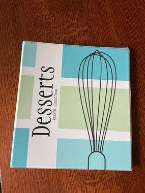3 ring dessert Recipe Binder